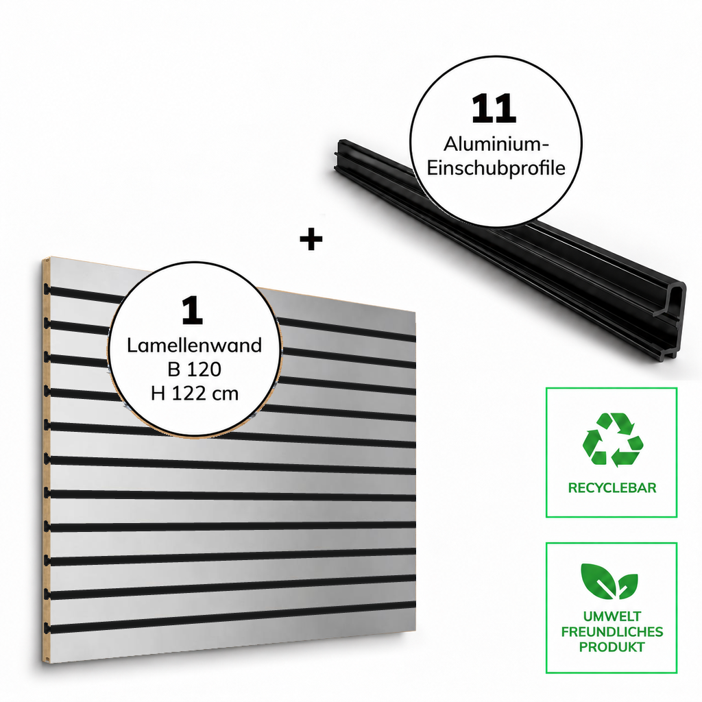 Panneau rainuré Spacewall Aspect Alu brossé