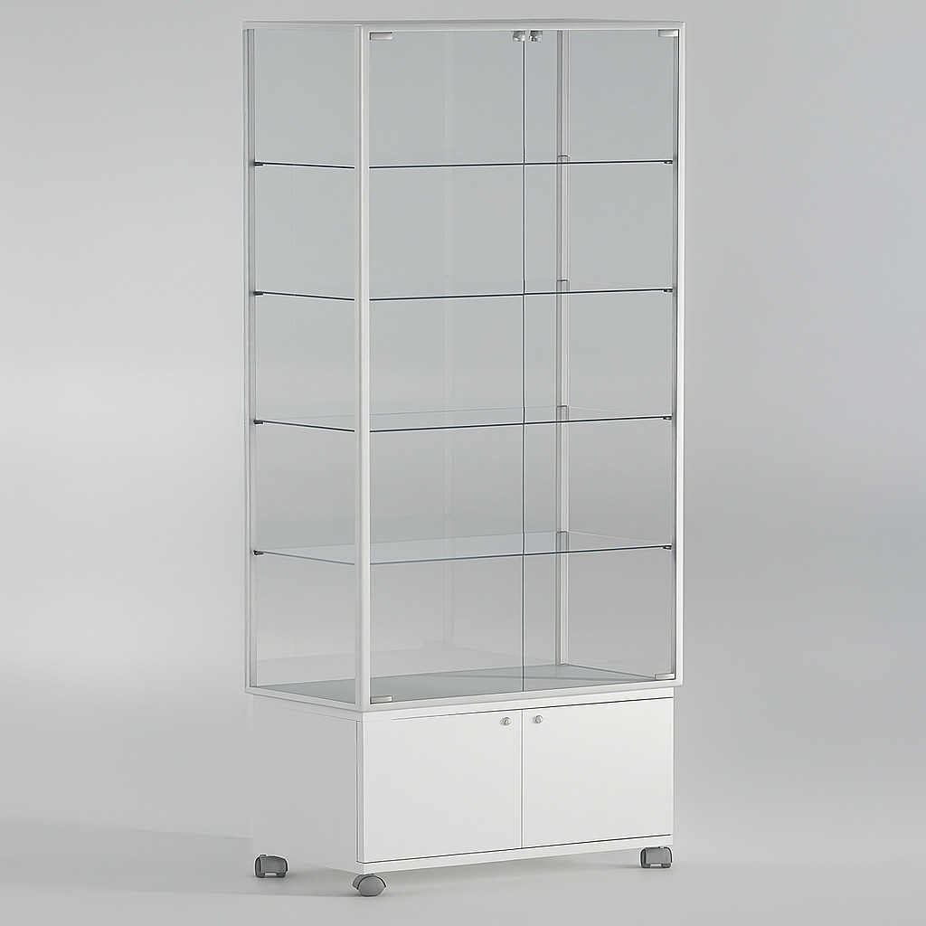 Grande vitrine 5 étages avec meuble