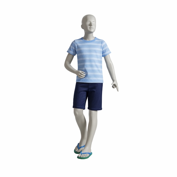 Mannequin enfant unisexe avec tête abstraite