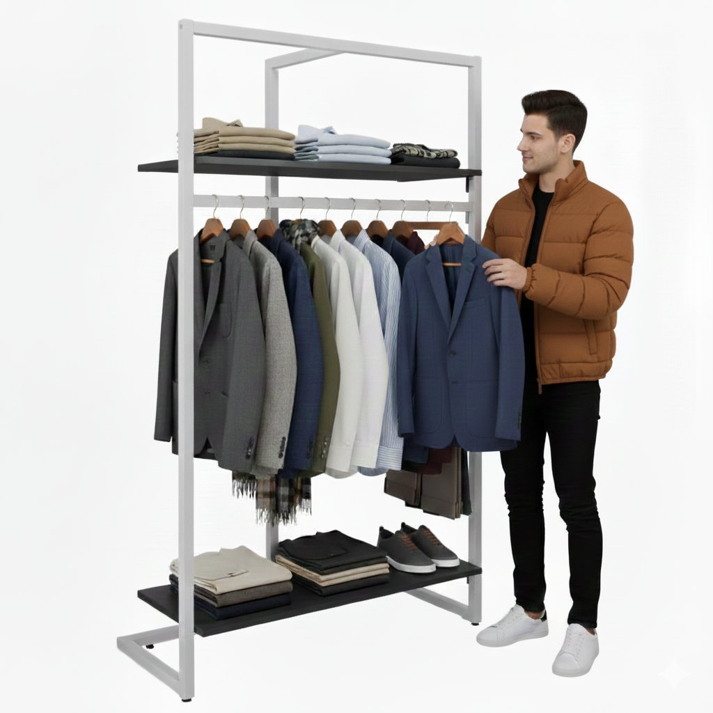 Gondole large SCALA, blanc / noir