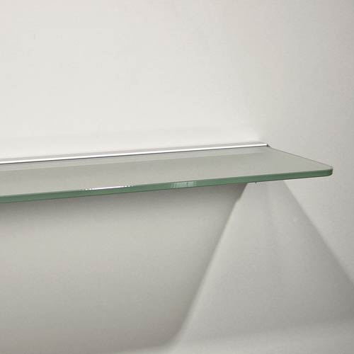 Tablette en verre arrondie satiné