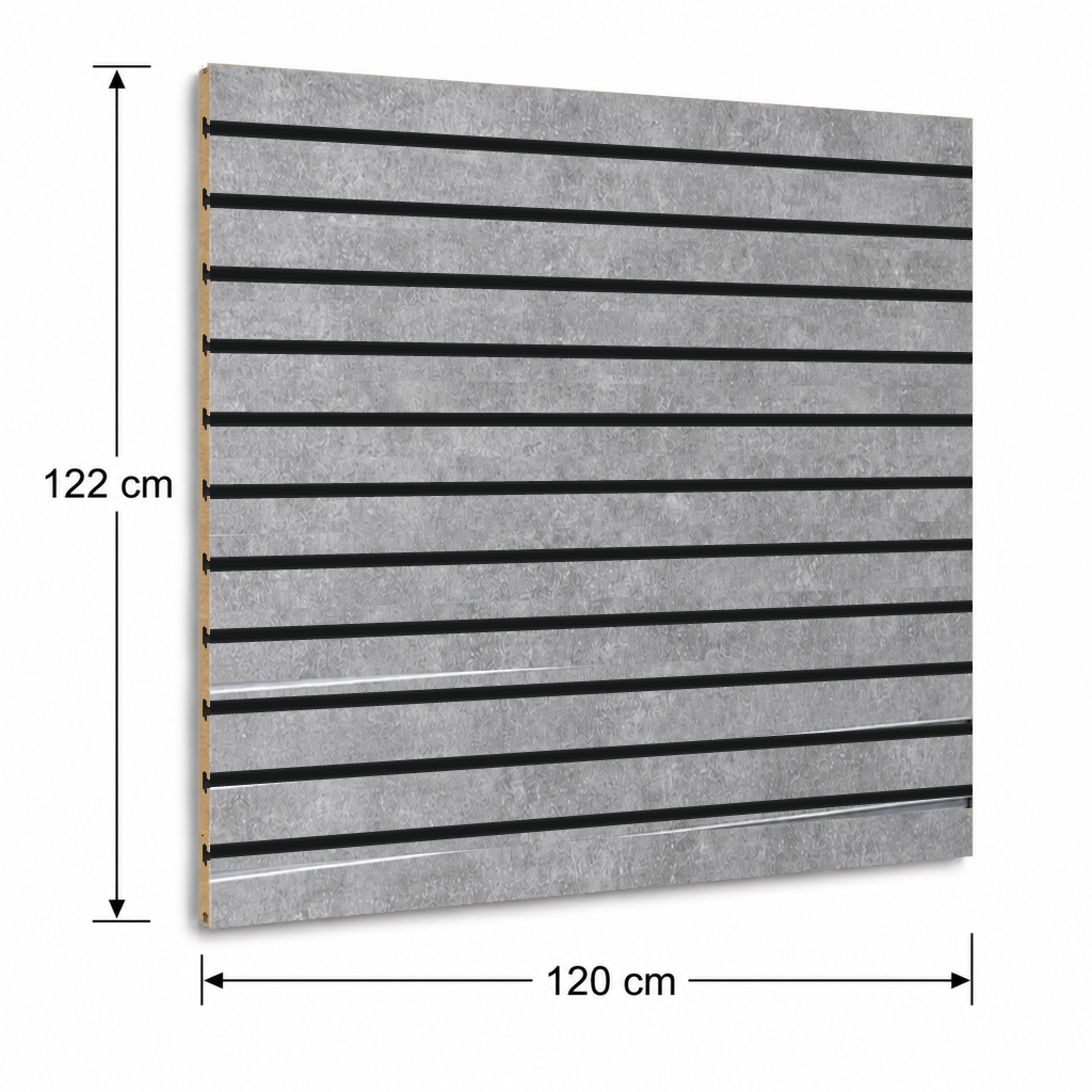 Panneau rainuré Spacewall Gris Aspect Béton