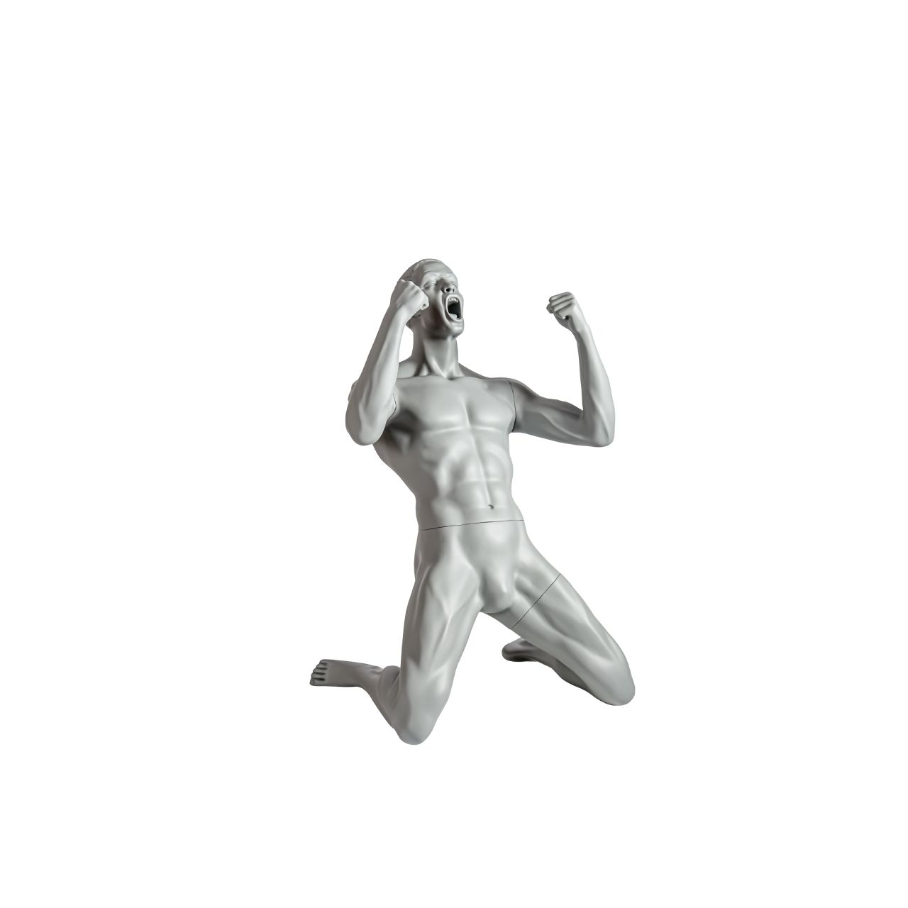 Mannequin homme running tête stylisée