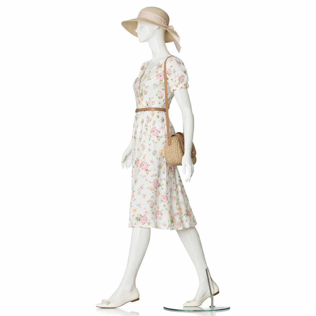 Mannequin femme en position marche à pied