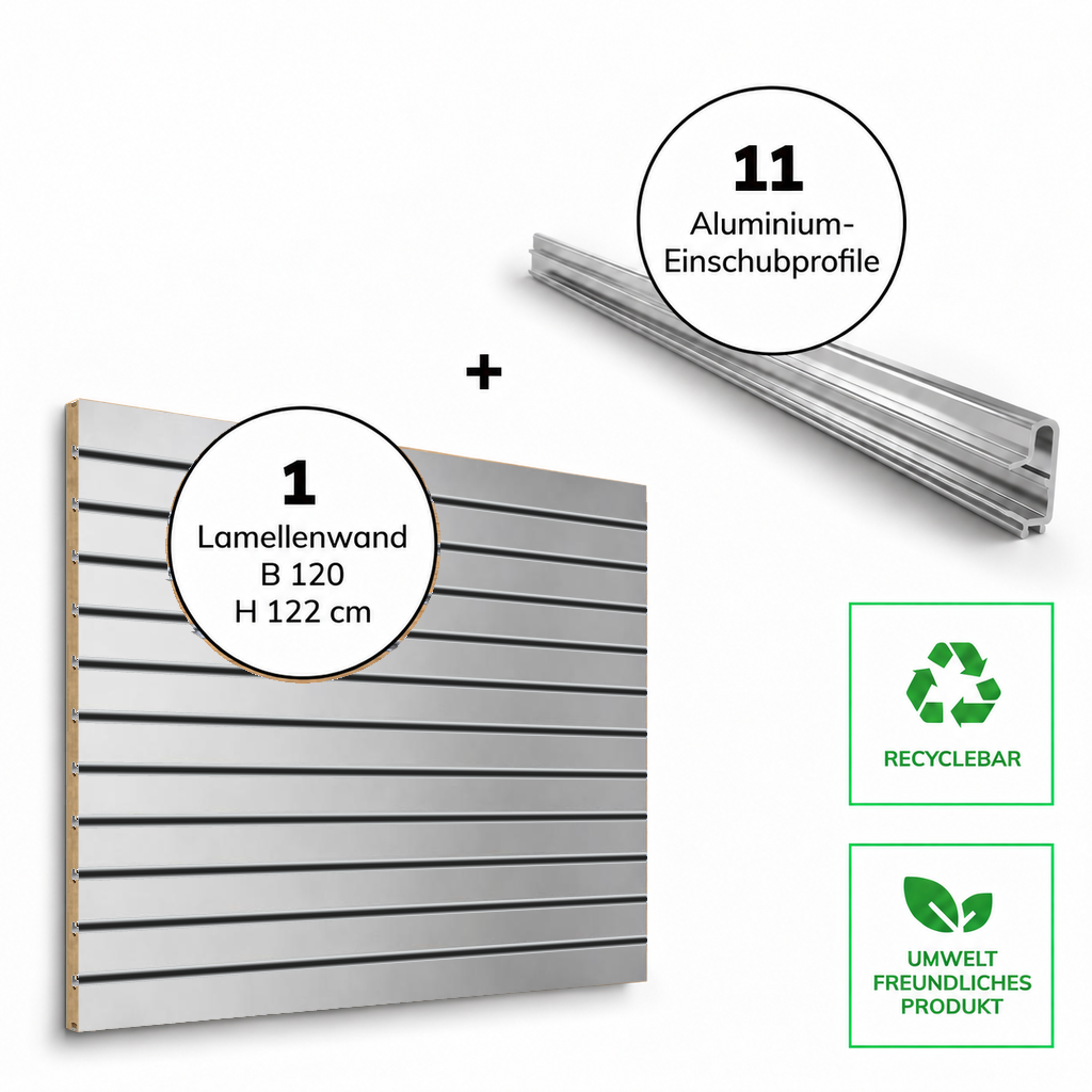 Panneau rainuré Spacewall Aspect Alu brossé