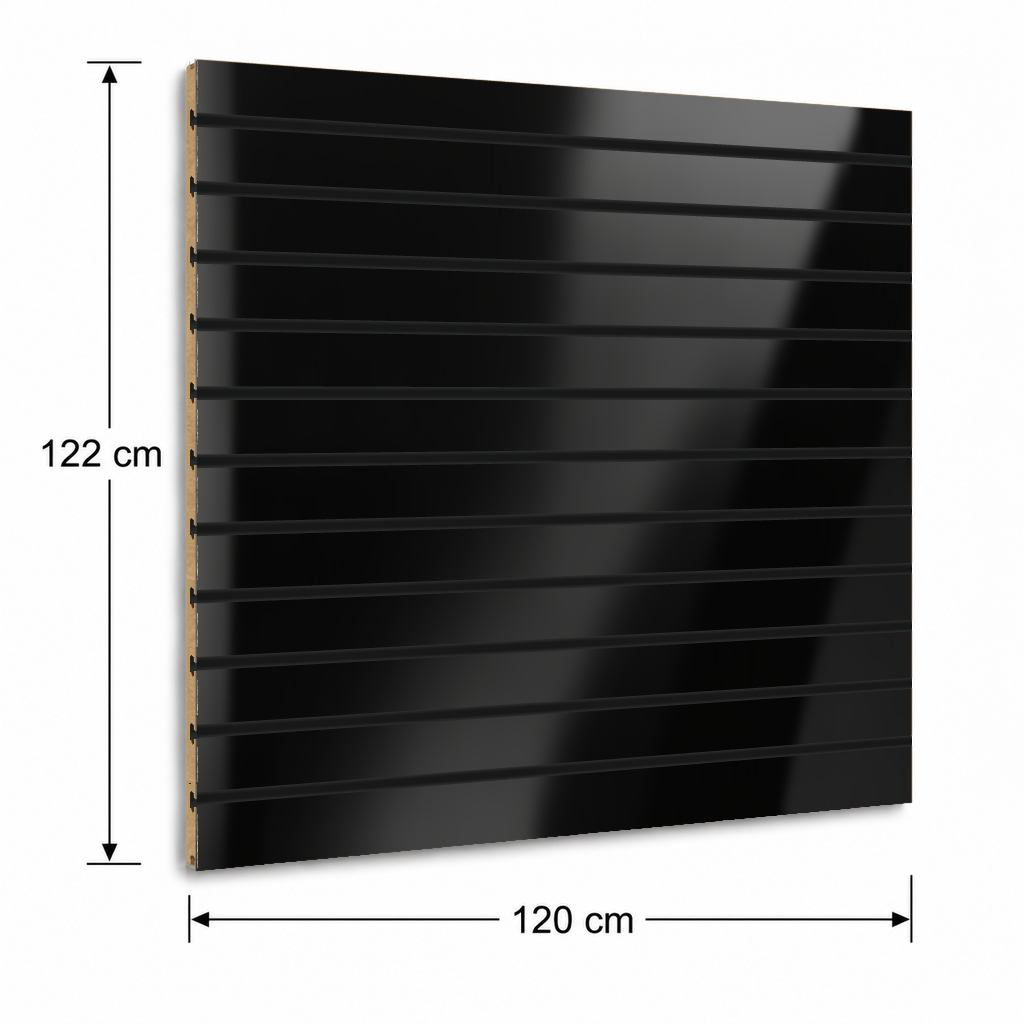 Panneau rainuré Spacewall Noir (brillant)