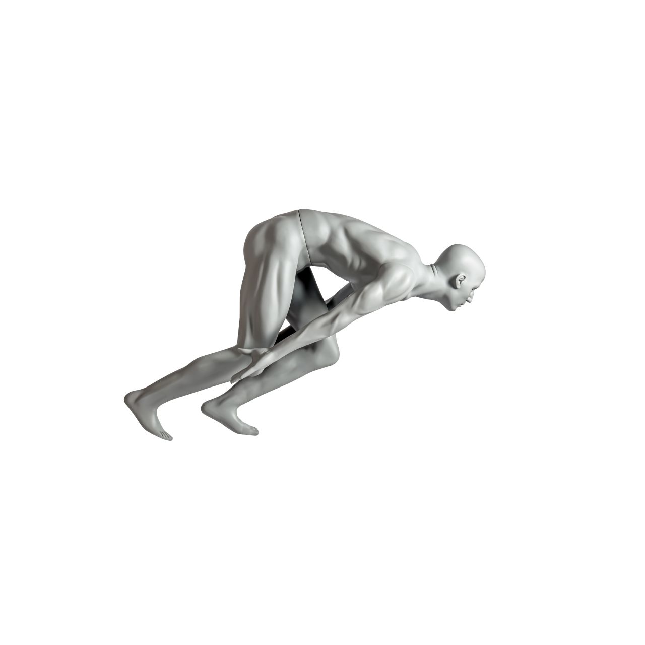 Mannequin homme nageur tête abstraite