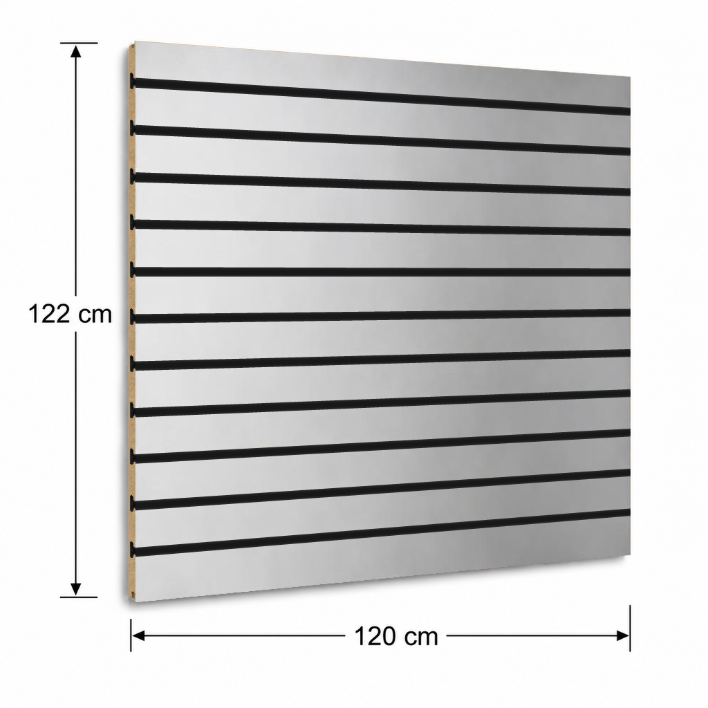 Panneau rainuré Spacewall Aspect Alu brossé