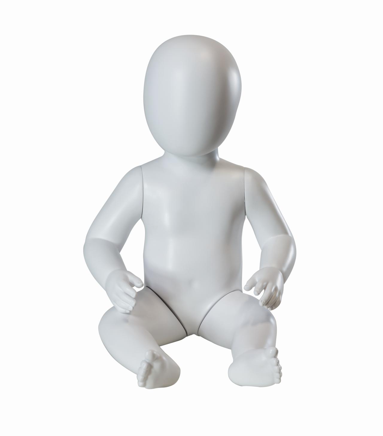 Mannequin bébé avec tête abstraite Baby Schaufensterpuppe