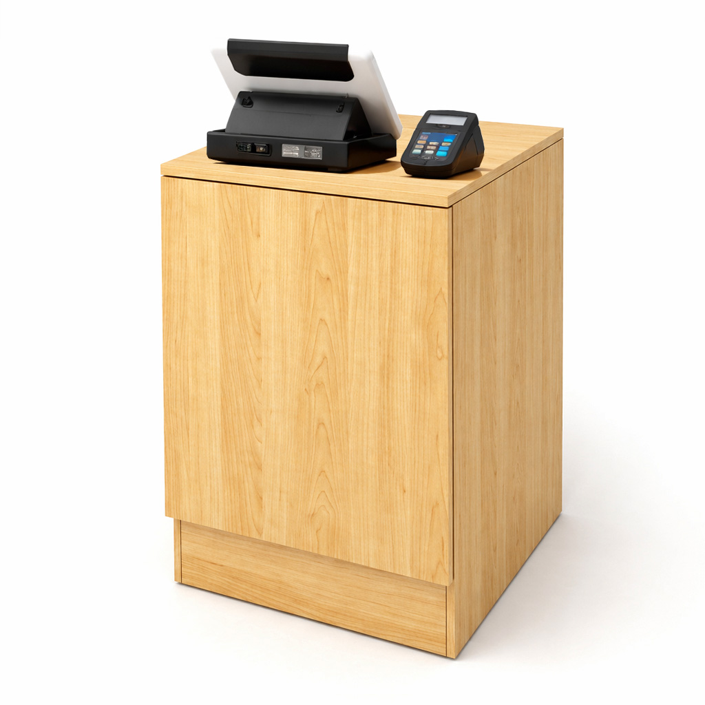 Comptoir droit, décor érable