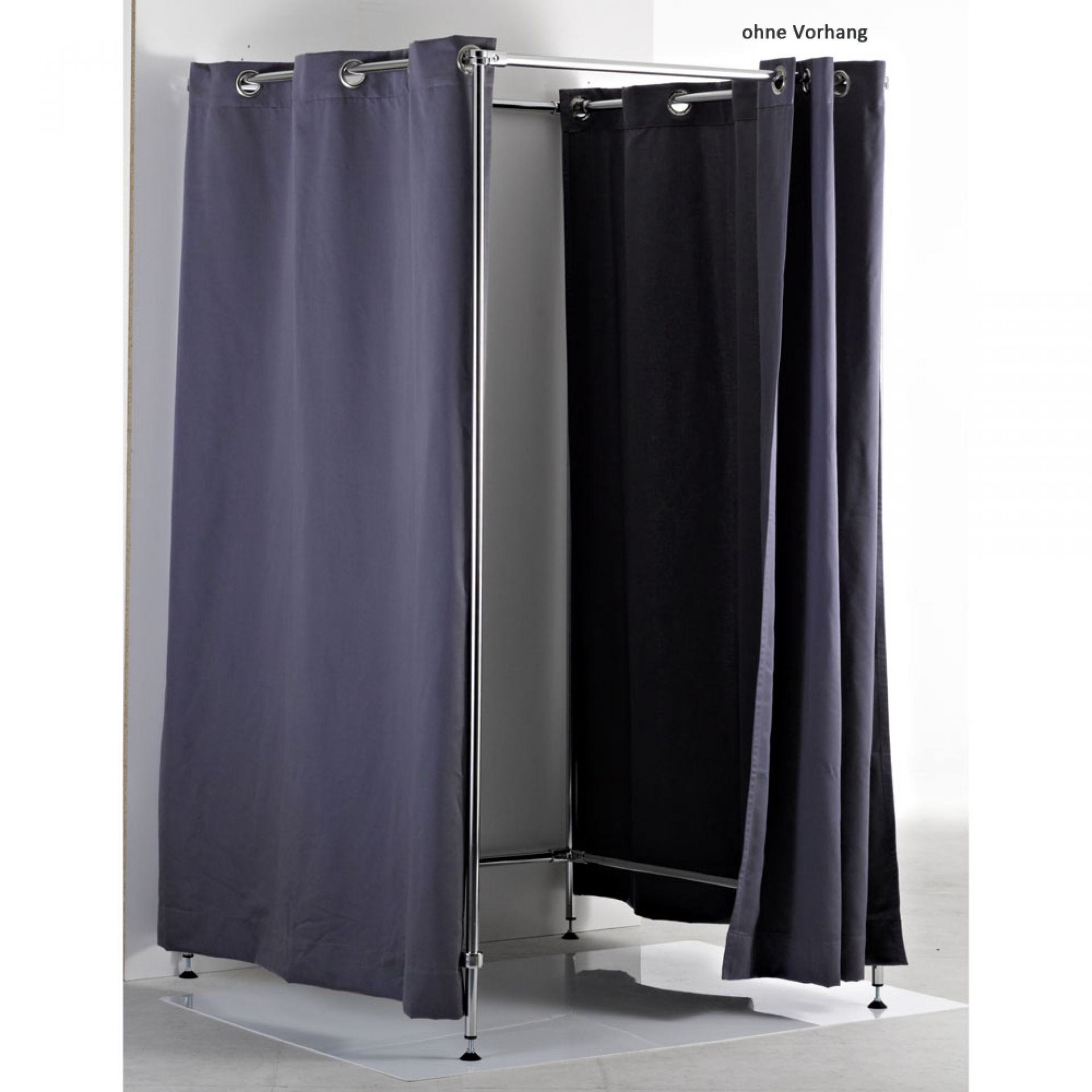 Cabine D'essayage Mobile Pour Magasin - Rideau Opaque, Installation Facile, Forte Charge | Pour Boutique, Bureau, Salon